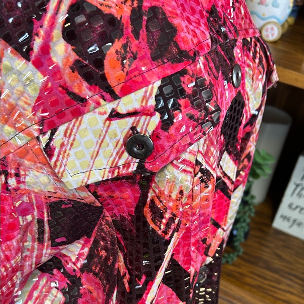 Notations Pink Multi Printed Button-Front Shirt J… - image 5